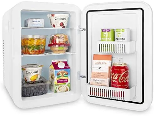 The Cooluli 20L Mini Fridge For Bedroom - Car, Office Desk in real use