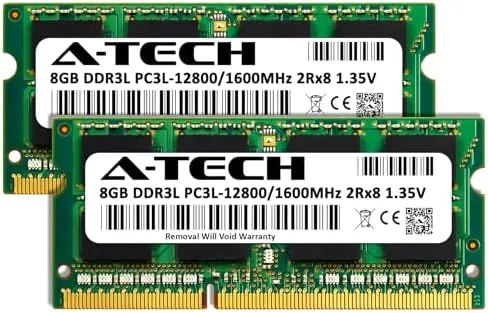 A-Tech memory modules being inserted into <a href=