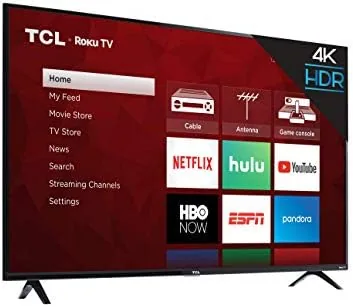 Colorful 4K nature footage playing on the TCL 55S425