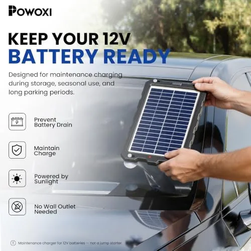 Close look at the POWOXI 7.5W 12V Solar Battery Charger Trickle Maintainer Kit for build quality