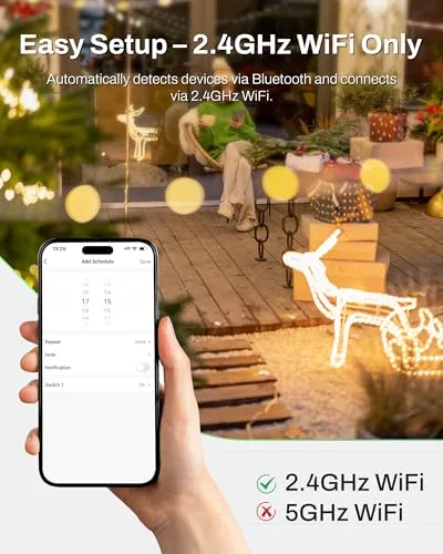 Another view of the BN-LINK Outdoor Smart Wi-Fi Plug,Heavy Duty 3 Grounded Outlet Timer,2.4GHz