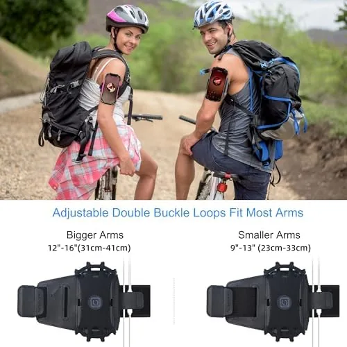 The armband in use during an outdoor training run