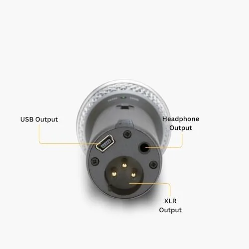 Studio headphones and interface used to evaluate the SAMSON Q2U recording