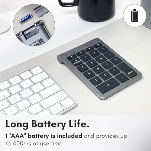 The Macally Bluetooth Number Pad for Laptop - Wireless Numeric Keypad compared in context