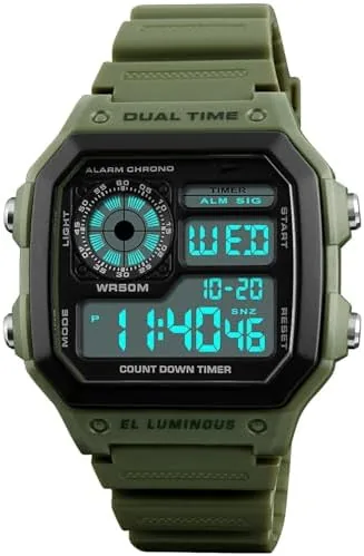 PASOY Men's Digital Sport Watch Waterproof Dual Time Stopwatch Countdown | Dual time/alarm/stopwatch/countdown/EL backlight/sporty Review: Tested and Rated