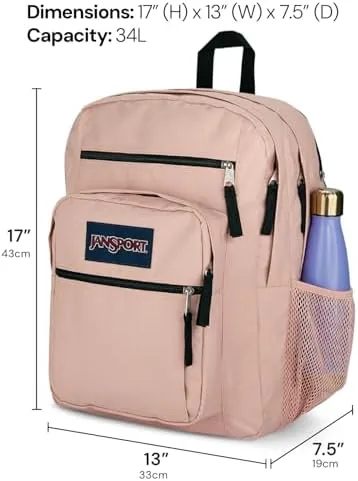 Open JanSport backpack revealing the padded 15 inch laptop sleeve