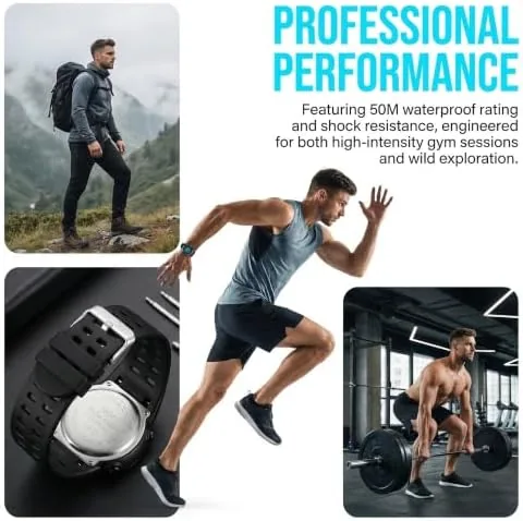The LYMFHCH Men's Digital Watch, Sports Waterproof Military Watches for Men in real use
