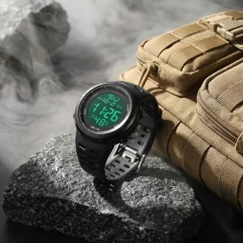 Testing the LYMFHCH Men's Digital Watch, Sports Waterproof Military Watches for Men over two weeks
