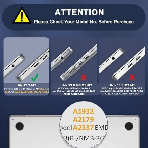 Close look at the MOSISO Compatible with MacBook Air 13 inch Case M1 2021 build quality