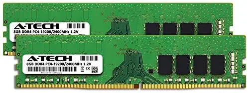 A-Tech 16GB DDR4 kit installed in a desktop motherboard