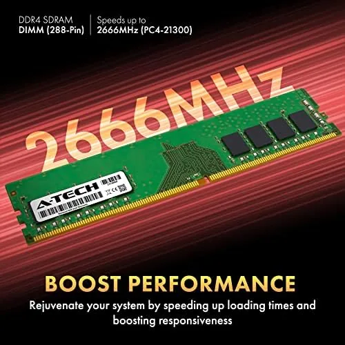 The memory module seated in a desktop motherboard DIMM slot