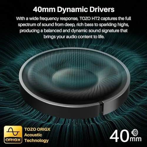 The TOZO Hybrid Active Noise Cancelling Headphones, Hi Res Audio | in real use