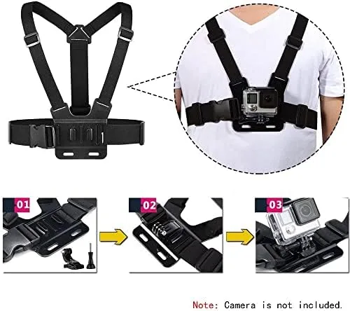 The Action Camera Accessories Head Strap Mount Chest Harness | Compatible in real use
