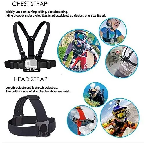 Another view of the Action Camera Accessories Head Strap Mount Chest Harness | Compatible