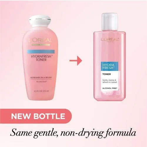 The L'Oreal Paris Skincare HydraFresh Toner Face Toner with Pro-Vitamin B5 compared in context