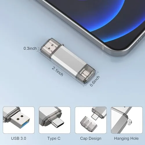 Close look at the RAOYI 32GB USB C Flash Drive, 2 in 1 USB build quality