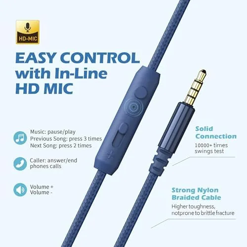 The Wired Headphones with Mic for School Kids Boys Girls Teen in real use