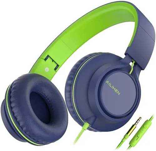 Overview of the Wired Headphones with Mic for School Kids Boys Girls Teen