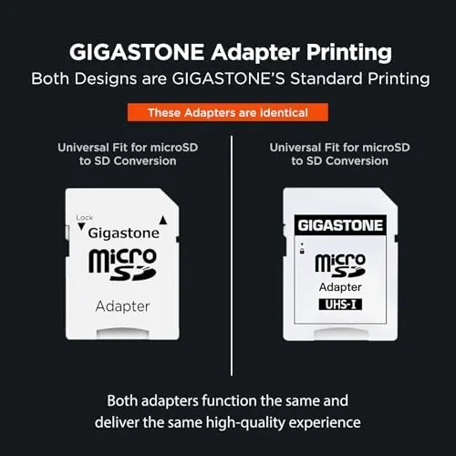 Detail shot of the 【5-Years Data Recovery】 GIGASTONE 128GB Micro SD Card, 4K Video features
