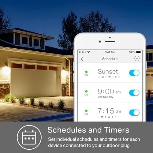 The Kasa Smart Outdoor Smart Plug KP400, Smart Home Wi-Fi Outlet compared in context