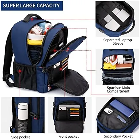Close look at the CAFELE 17.3 Inch Laptop Computer Backpack College School Bookbag Business build quality