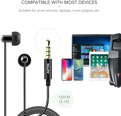 Another view of the AGPTEK Sleep Earbuds, in-Ear Earphones for Sleeping with 3 Sizes