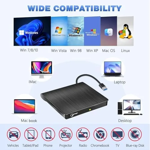The USB-A drive beside a USB-C drive and a desktop drive bay for comparison