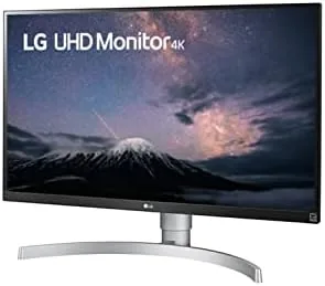 Close-up of the ports and the control joystick on the back of the LG monitor