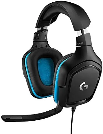 The Logitech G432 gaming headset resting on a desk next to a keyboard