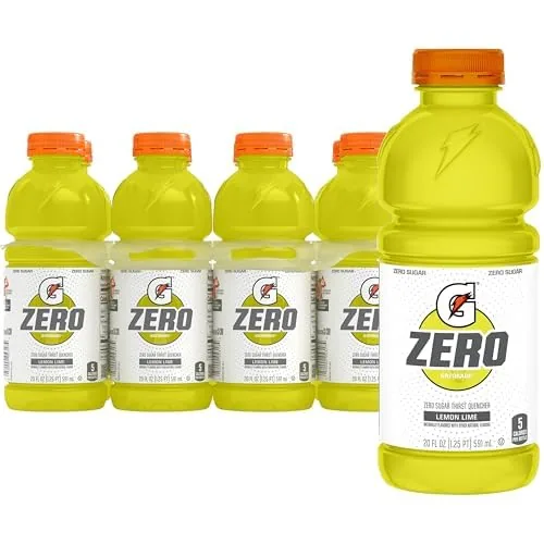 Gatorade Zero Sugar Thirst Quencher Sports Drinks, Lemon-Lime, 20 Ounce Bottles (Pack of 8) Review: Tested and Rated