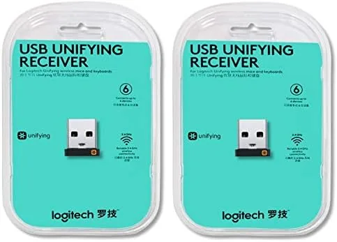 The Logitech USB Unifying Receiver - 2 Pack in real use