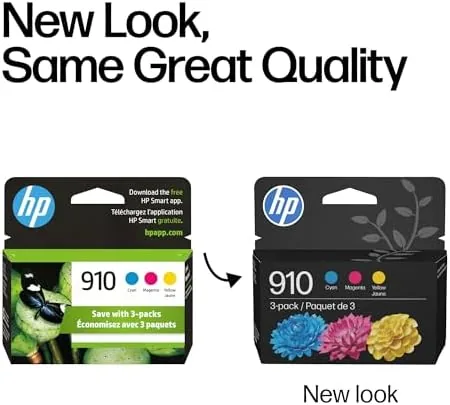 A color test page and a photo print from the OfficeJet printer
