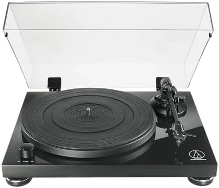 Another view of the Audio-Technica AT-LPW40WN Fully Manual Belt-Drive Turntable, 2 Speeds, Dynamic Anti-Skate