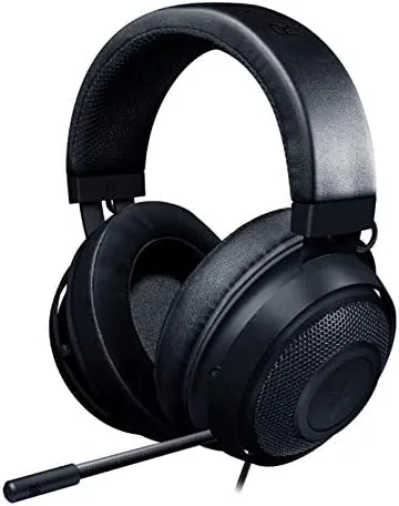 The Razer Kraken headset with its retractable microphone extended