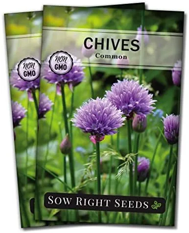 Sow Right Seeds- Common Chives Seeds for Planting Your Own Herb Garden 2pk | Review: Tested and Rated