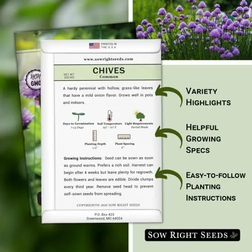 Close look at the Sow Right Seeds- Common Chives Seeds for Planting Your Own build quality