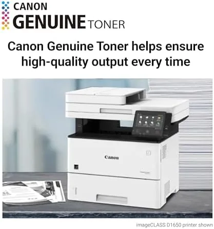 Close look at the Canon Genuine 121 Black Toner Cartridge Compatible with D1650, D1620 build quality
