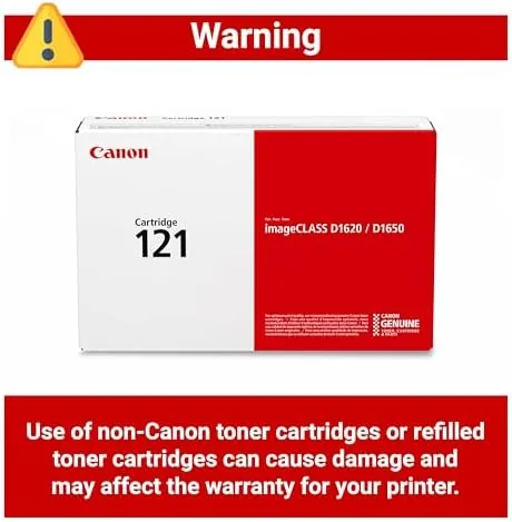 The Canon Genuine 121 Black Toner Cartridge Compatible with D1650, D1620 in real use