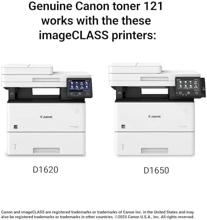 The Canon Genuine 121 Black Toner Cartridge Compatible with D1650, D1620 compared in context