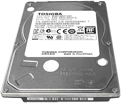 Another view of the Toshiba 1TB 5400RPM 8MB Cache SATA 3.0Gb/s 2.5 inch Notebook