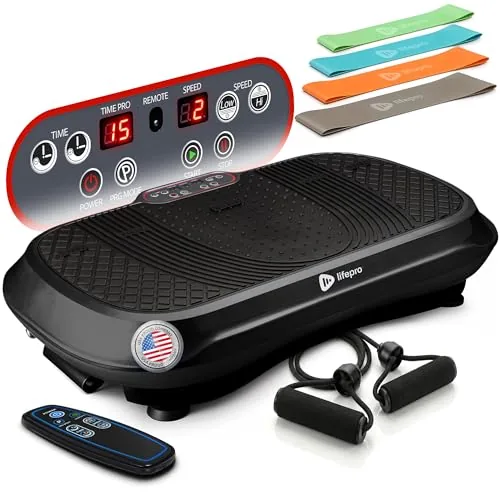 The Lifepro Waver vibration plate set up in a home living space