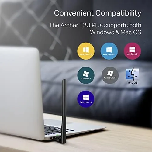 The Archer T2U Plus compared with a smaller nano adapter