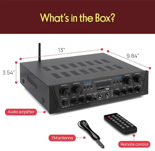 Testing the Pyle 4-Channel Audio Amplifier with Bluetooth - Home Stereo Receiver over two weeks