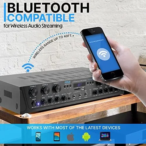 The Pyle Bluetooth Home Audio Amplifier - 6 Channel Stereo Receiver compared in context