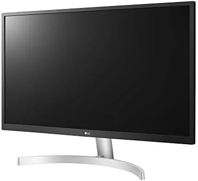 A close view of the LG 27UL500-W panel edge and ports
