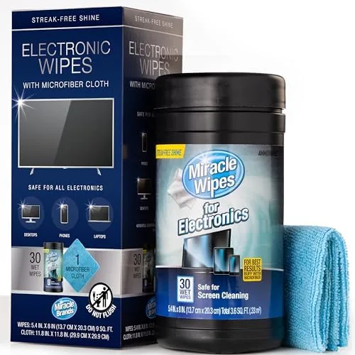 MiracleWipes for Electronics Cleaning - Screen Wipes Designed for TV, Phones, Monitors and More Review: Tested and Rated