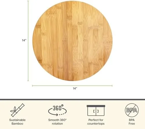 The TB Home bamboo turntable box with the turntable visible