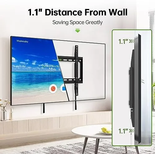 Close look at the USX MOUNT Fixed TV Wall Mount with Low Profile for build quality