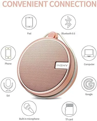 The INSMY C12 IP67 Waterproof Shower Bluetooth Speakers Portable Small Speaker compared in context
