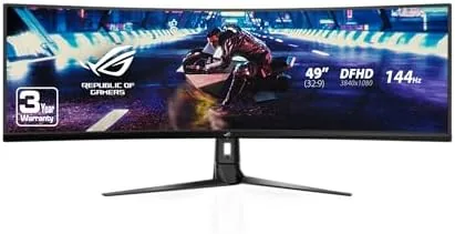 Overview of the ASUS ROG XG49VQ 49 Inch 1080p 144Hz Ultrawide Curved Gaming